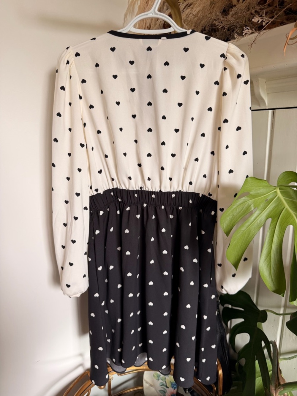 kate spade Black & White Heart Print Dress - Picture 4 of 6